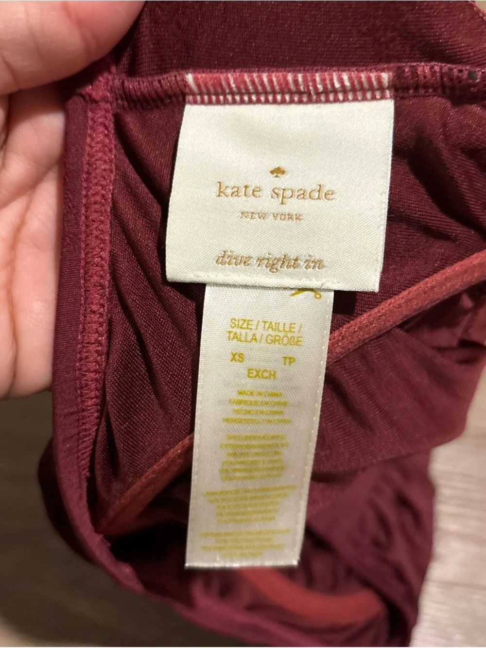 kate spade Scalloped Bandeau Top in Dusty Mauve